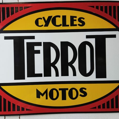 publicités anciennes émaillées 48x68cm, Terrot officiel - Sélénium