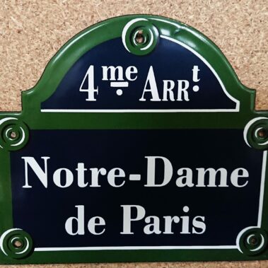 plaque émaillée rue de paris Notre dame Sélénium