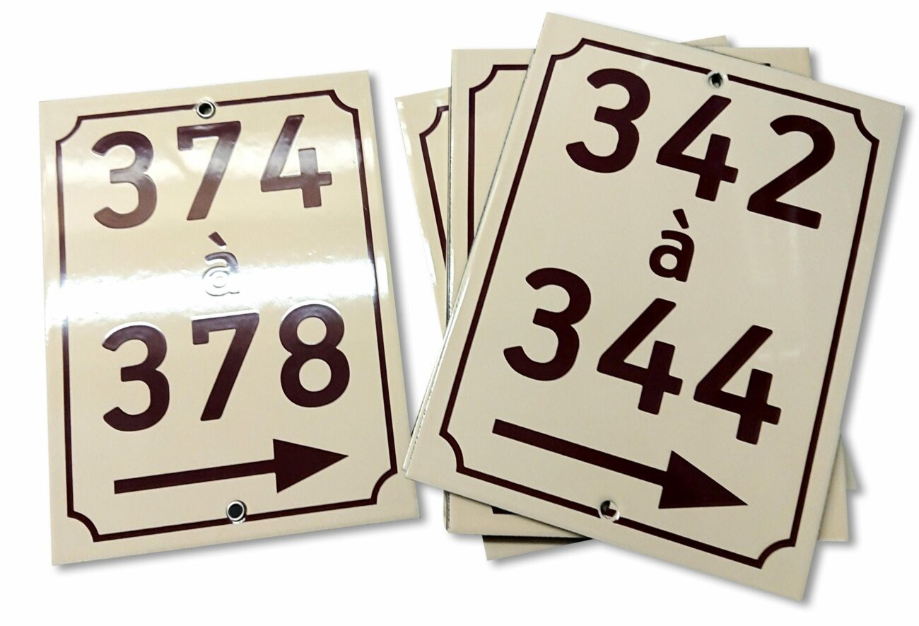 Numéros de maisons en émail - Sélénium