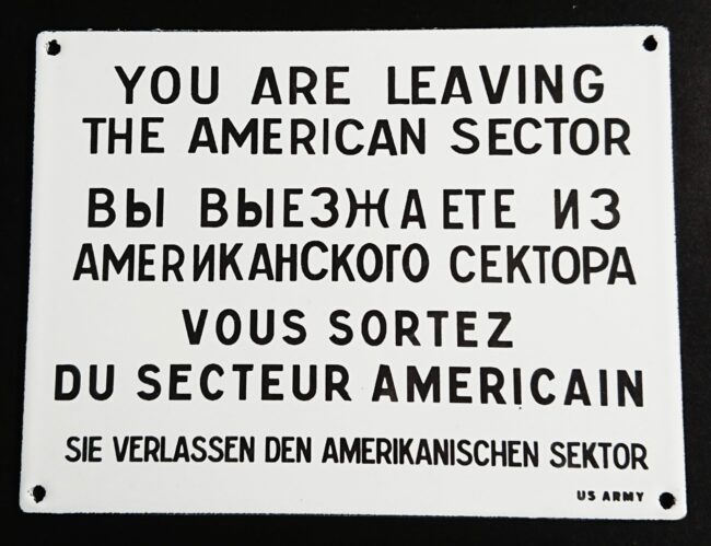 plaque émaillée 14x10cm Secteur Américain - Sélénium