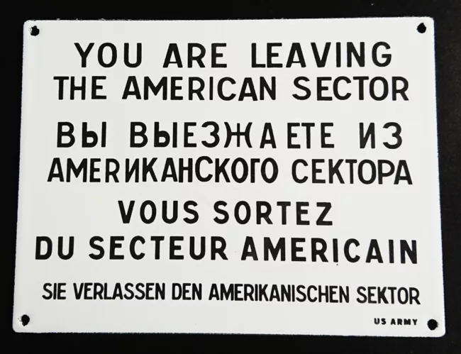 plaque émaillée 14x10cm Secteur Américain - Sélénium