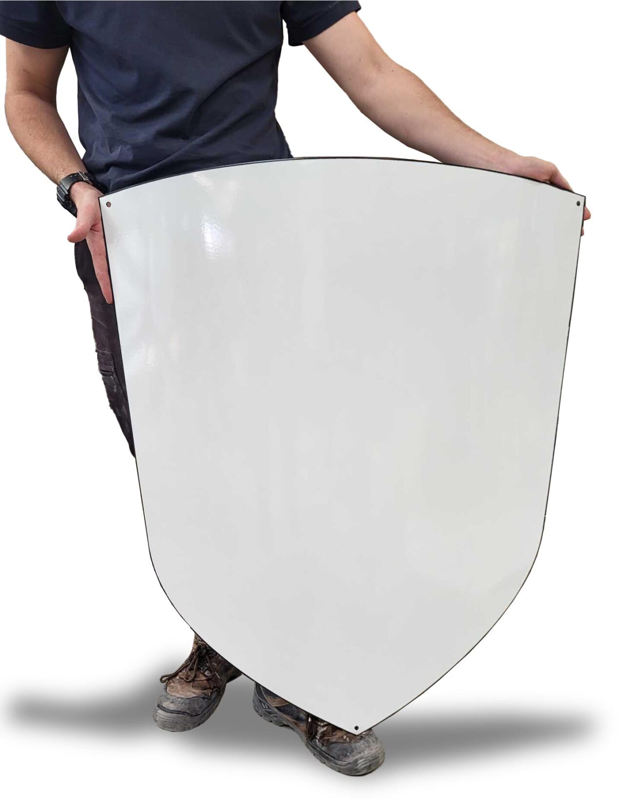 Blason émaillé bombé 1m x 80cm prêt à recevoir votre décor Sélénium