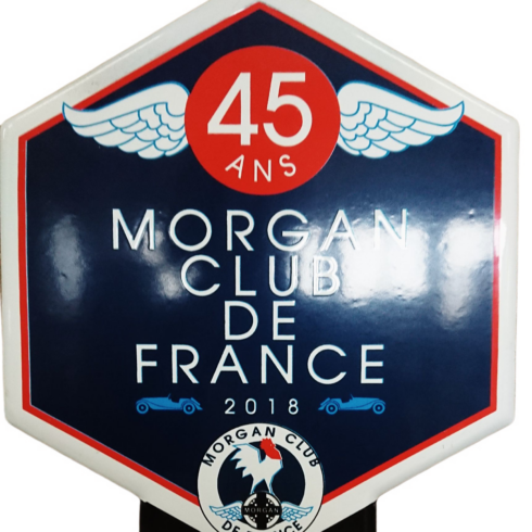 plaque émaillée hexagonale 20x25cm - Morgan anniversaire Sélénium