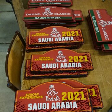 Plaque de calandre Finisher - Dakar experience 2021 - Dakar classic 2021 David Castera - Sélénium
