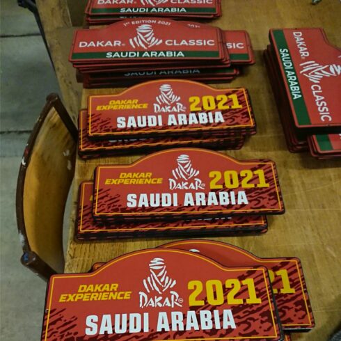 Plaque de calandre Finisher - Dakar experience 2021 - Dakar classic 2021 David Castera - Sélénium