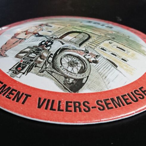 Plaque de calandre émaillée ronde bombée -Terrot 2018 - Sélénium