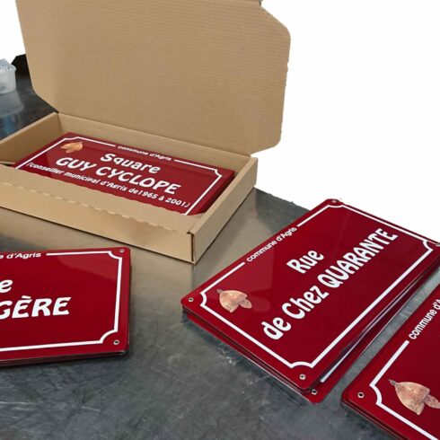 Emballage plaques de rue en émail - Sélénium