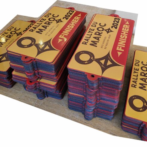 Plaque émaillée finisher - Rallye du Maroc 2023 - David Castera - Sélénium