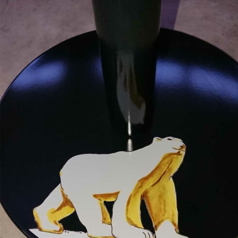 table émaillée Clarys - DFCO ours pompon Sélénium