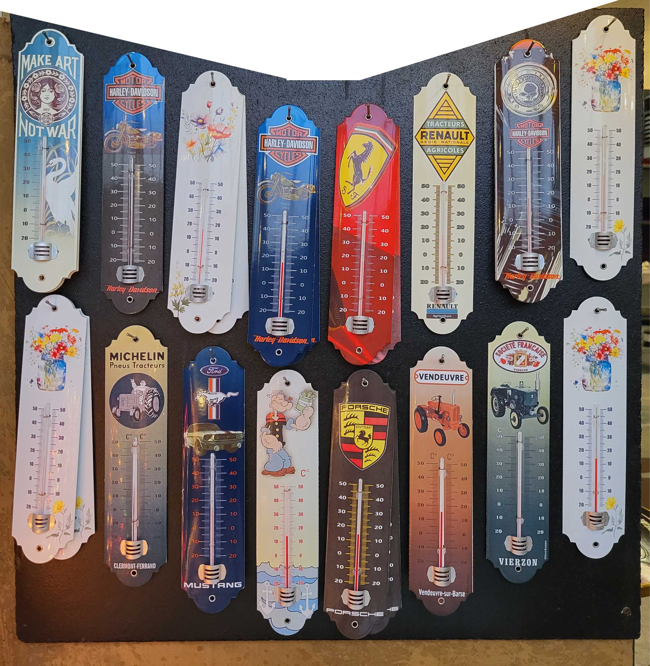 Thermomètres émaillés 27cm Thermomètre émaillé 27cm personnalisables Sélénium