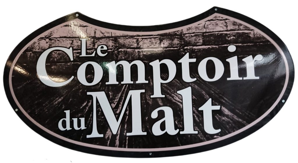 Plaque émaillée 1,20m x 62cm, 5 trous avec œillets, Le Comptoir du Malt - Sélénium