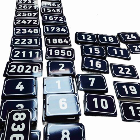 Numéros de maison en émail - Sélénium