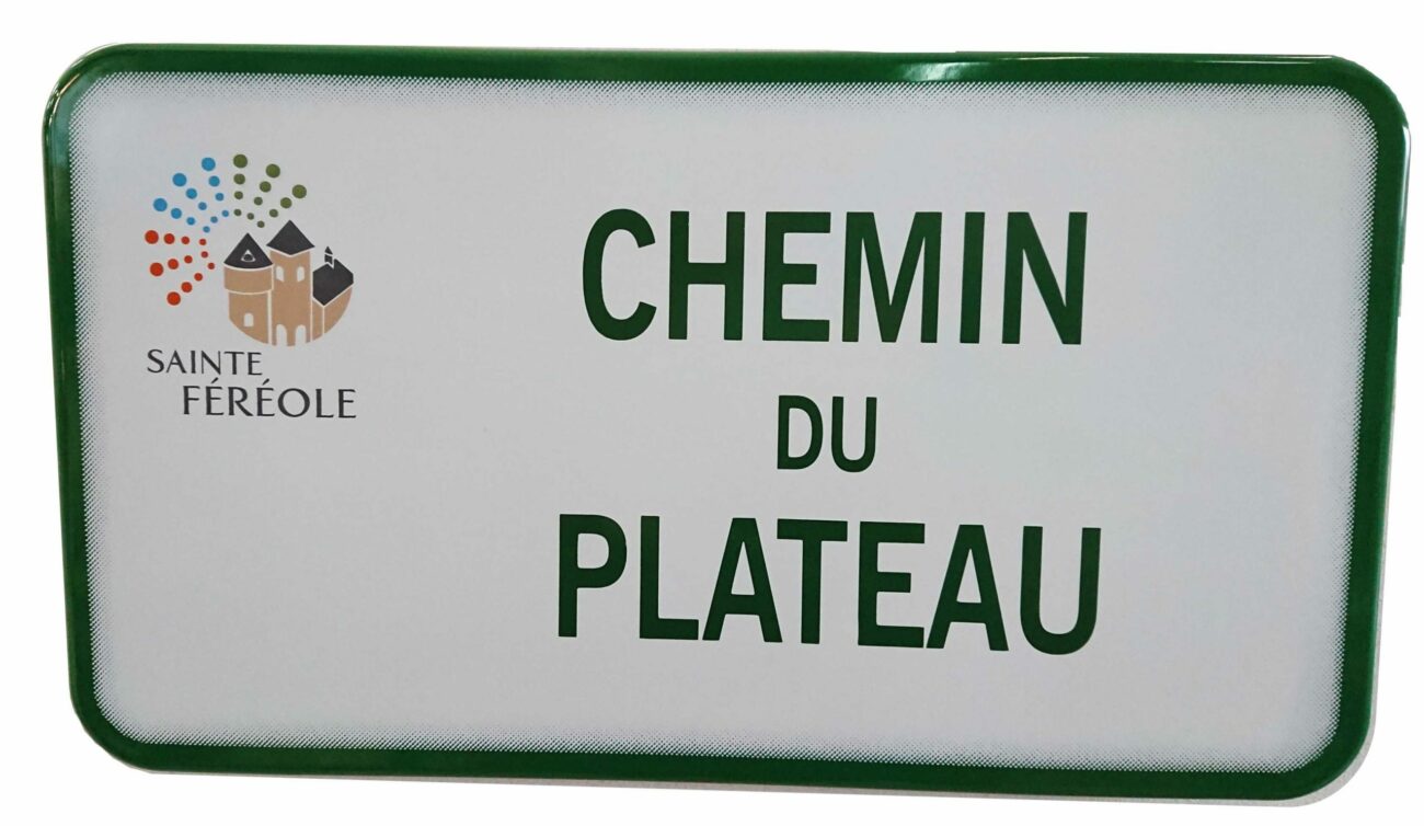 panneau de rue émaillé 45x25cm, sainte féréole - sélénium