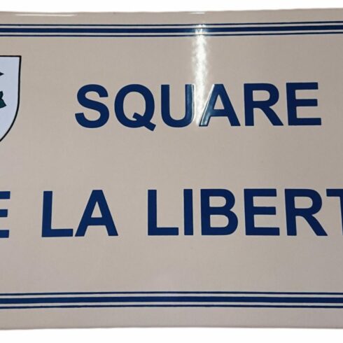 Panneau émaillé 45x25cm avec blason - Sélénium