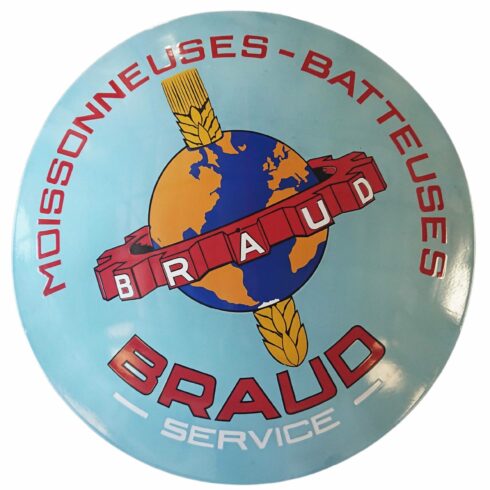 Plaque émaillée bombée, Ø80 cm Braud - Sélénium